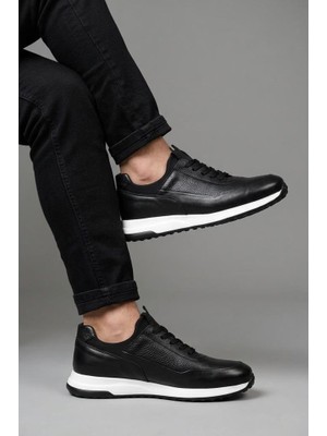 Pisagor 5736 Erkek Hakiki Deri Sneakers Spor Ayakkabı