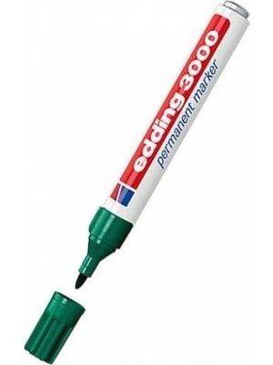 Edding Markör Permanent Kalem Yuvarlak Uçlu 1.5-3 Mm Yeşil 3000 (10 Lu Paket)