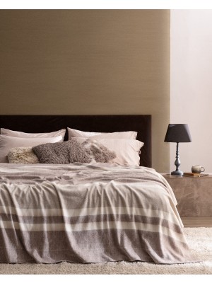 Madame Coco Origny Çift Kişilik Battaniye - Kahverengi