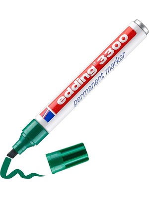 Edding 3300 Permanent Markör Kalem 1-5 Mm Kesik Uçlu Kalem Yeşil E-3300 (10 Lu Paket)
