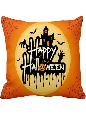 Queen Jera Halloween Temalı Tekli Dekoratif Kırlent Kılıfı - Parti ve Ev Dekoru Için 43 x 43 cm Süet