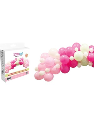 Balonevi Pembe Düşler Asorti Balon Dekorasyon Seti (70 Li Paket)