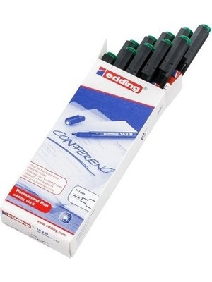 Edding 143B Asetat Kalemi Permanent B Seri 1-3 Mm Kesik Uç Yeşil (10 Lu Kutu)
