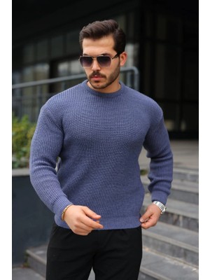 Stores36 Erkek Bisiklet Yaka Örme Kazak