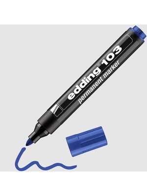 Edding 103 Permanent Markör Kalem Yuvarlak Uç 1,5-3 Mm Mavi ED10303 (10 Lu Paket)