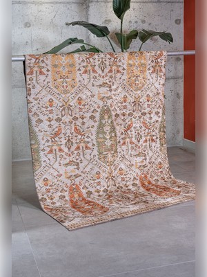 Apex Halı Paspartu 1912 Kiremit Yumuşak Dokulu Renkli Özel Tezgah Halısı Yeni Ürün