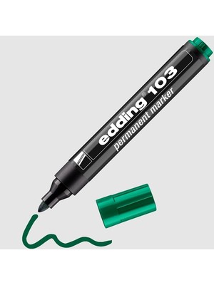 Edding 103 Permanent Markör Kalem Yuvarlak Uç 1,5-3 Mm Yeşil ED10304 (10 Lu Paket)