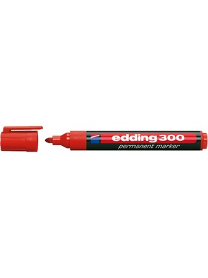 Edding E-300 Kırmızı Permanent Markör Kalemi 10 Lu Ed30002 (1 Paket 10 Adet)