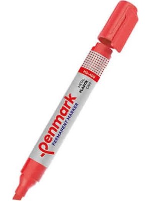 Penmark Permanent Marker Kalem Kesik Uç Kırmızı Hs406-03 (12 Li Paket)