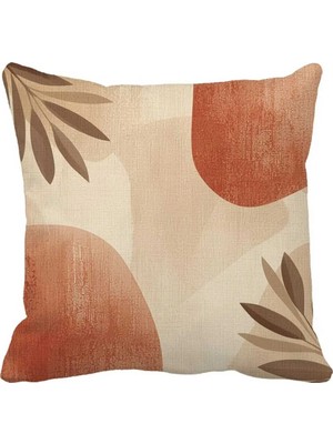 Queen Jera Dekoratif Kırlent Kılıfı 43X43CM - Çift Tarafı Baskı Bohem Soyut Desen