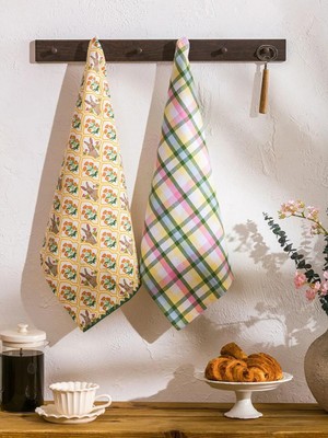 LC Waikiki Karışık Baskılı Kurulama Bezi 2 Li 40X50 cm  (S6)