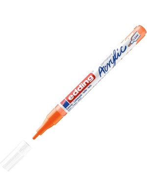 Edding Markör Kalem Akrilik İnce Uçlu Fosforlu Turuncu 066 (10 Lu Paket)