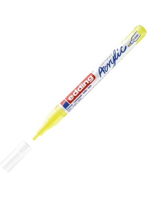 Edding Markör Kalem Akrilik İnce Uçlu Fosforlu Sarı 065 (10 Lu Paket)