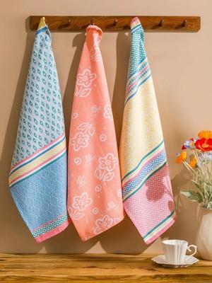 LC Waikiki Karışık Baskılı Kurulama Bezi 3 Lü 40X50 cm  (S6)