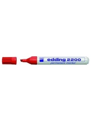Edding 2200 Markör Permanent Kalemi 1-5 Mm Kırmızı Kesik Uçlu (10 Lu Paket)