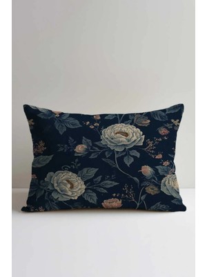 Queen Jera Country Tarzı Çiçek Desenli Kırlent Kılıfı 30X50CM | Çift Taraflı Baskılı Dekoratif Yastık