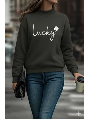 Stores36 Kadın Uzun Kollu Bisiklet Yaka Viskon Iki Iplik Bluz