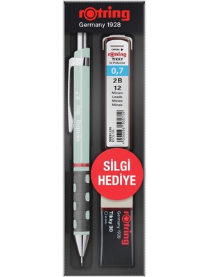 Rotring Okul Seti Tikky Versatil Kalem + Min + Silgi 3 Lü 0.7 Mm Opal Mavi Ro-Kk07-07