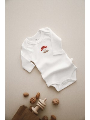 Ohlala Koala Mantar Nakışlı Uzun Kollu Body