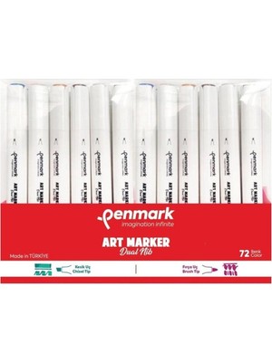Penmark Markers Art Brush Çift Uçlu Kalem 72 Renk Set Hs-9000-72