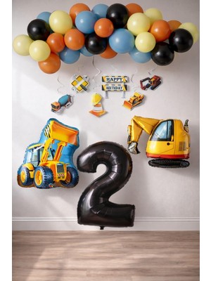 Patladı Gitti Inşaat Temalı 2 Yaş  Doğum Günü Parti Seti