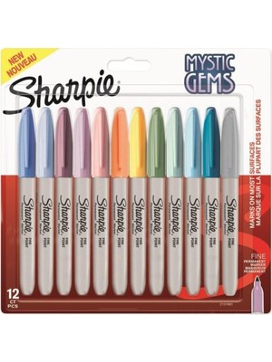 Sharpie Fine Permanent Markör Kalem Mystic Gems 12 Renk 2157681