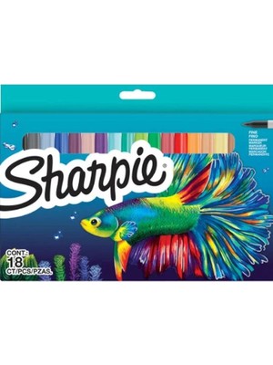 Sharpie Permanent Markör Kalem Fine 18 Renk Balık 2201230