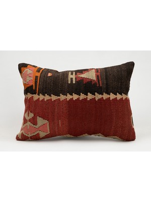 Kilim Wholesale El Yapımı Eski Kilimden Yapılmış Vintage Kırlent Kılıfı, Yün, 40X60 cm