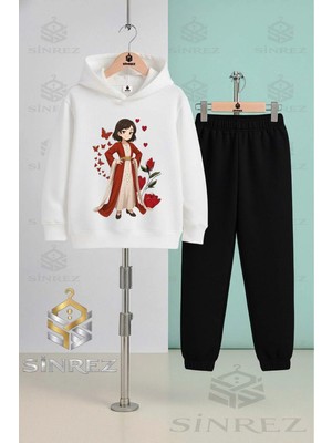 Çocuk Unısex Jyn Anıme Yoresel Kapşonlu Eşofman Takımı