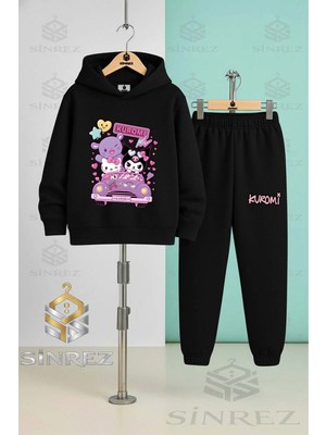 Çocuk Unısex Kuromı Coklu Araba Icınde Kapşonlu Eşofman Takımı