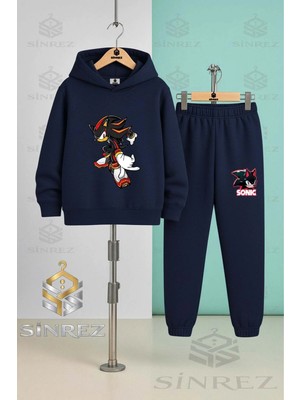 Çocuk Unısex Sonıc Syh Hucum Eden Teklı Kapşonlu Eşofman Takımı