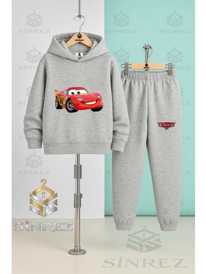 Çocuk Unısex Sımsek Macuın Sade Kapşonlu Eşofman Takımı