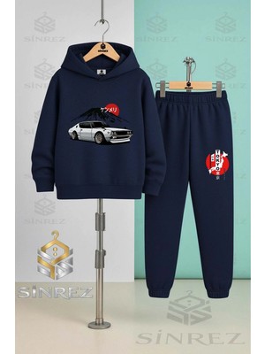 Çocuk Unısexaraba Tokyo Dag Onunde Kapşonlu Eşofman Takımı