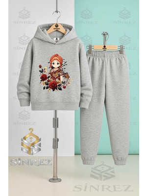 Çocuk Unısex Jyn Anıme Gırl Kapşonlu Eşofman Takımı