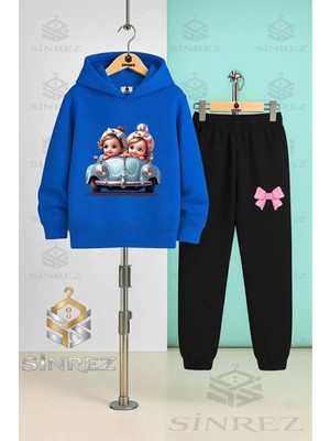 Çocuk Unısex Araba 2lı Kız Sevımlı Kapşonlu Eşofman Takımı