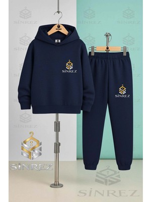 Çocuk Unısexsınrez Alt Ust Logo Baskılı Kapşonlu Eşofman Takımı