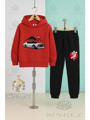 Çocuk Unısexaraba Tokyo Dag Onunde Kapşonlu Eşofman Takımı