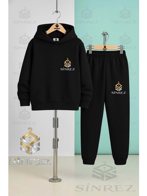 Çocuk Unısexsınrez Alt Ust Logo Baskılı Kapşonlu Eşofman Takımı