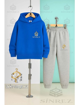Çocuk Unısexsınrez Alt Ust Logo Baskılı Kapşonlu Eşofman Takımı