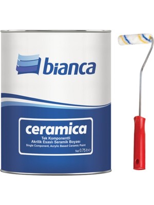 Bianca Fayans Boyası Kullanıma Hazır Ceramica Beyaz Renk 2,5 Lt Dayanıklı ve Kolay Temizlenebilir