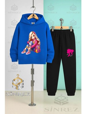Çocuk Unısex Brbıa Yanında Canta Oturan Kapşonlu Eşofman Takımı