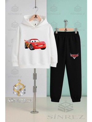 Çocuk Unısex Sımsek Macuın Sade Kapşonlu Eşofman Takımı