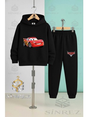 Çocuk Unısex Sımsek Macuın Sade Kapşonlu Eşofman Takımı