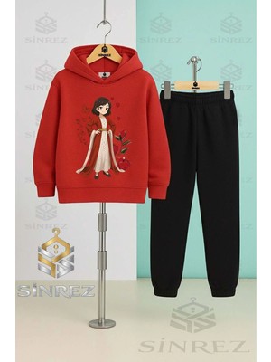 Çocuk Unısex Jyn Anıme Yoresel Kapşonlu Eşofman Takımı