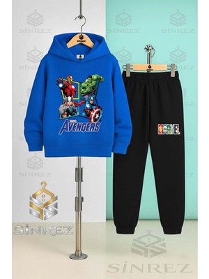 Çocuk Unısex Marvel 4lu Avangers Kapşonlu Eşofman Takımı