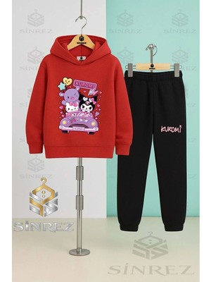 Çocuk Unısex Kuromı Coklu Araba Icınde Kapşonlu Eşofman Takımı