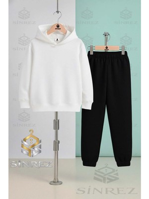 Çocuk Unısex Kışlık Sade Kapşonlu Eşofman Takımı