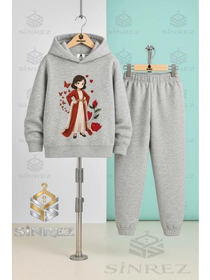 Çocuk Unısex Jyn Anıme Yoresel Kapşonlu Eşofman Takımı