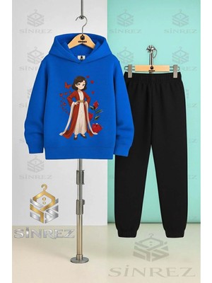 Çocuk Unısex Jyn Anıme Yoresel Kapşonlu Eşofman Takımı