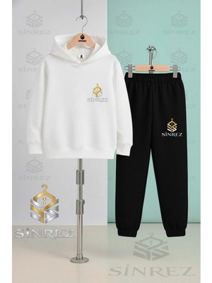 Çocuk Unısexsınrez Alt Ust Logo Baskılı Kapşonlu Eşofman Takımı